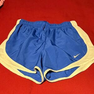 Nike Women’s Blue Athletic Shorts with Cream Trim